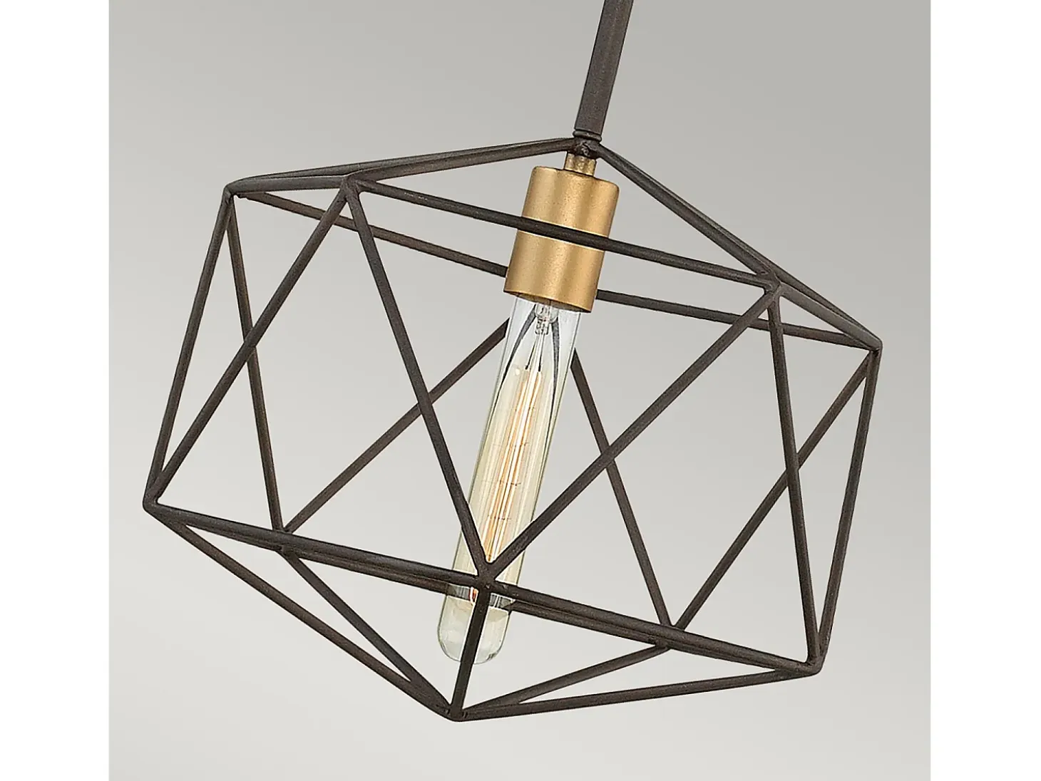Sospensione Industrial Nordica Astrid Metallo Bronzo Opaco 1 Luce E27
