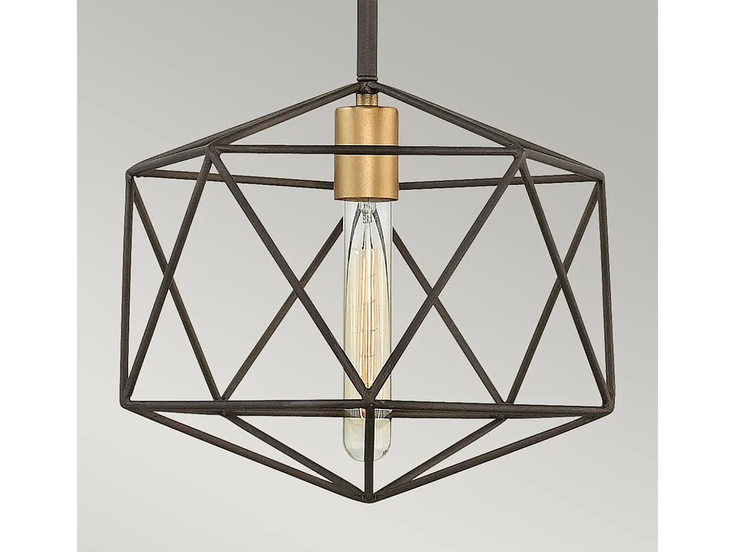 Sospensione Industrial Nordica Astrid Metallo Bronzo Opaco 1 Luce E27