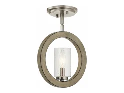 Sospensione Industrial Nordica Grand Bank Acciaio Grigio Antico Vetro 1 Luce E14