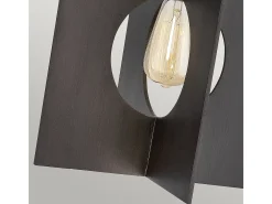 Sospensione Industrial Nordica Ludlow Acciaio Grafite Spazzolata 1 Luce E27