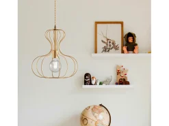 Sospensione Industrial Titty 1 Luce Ferro Laccato Oro