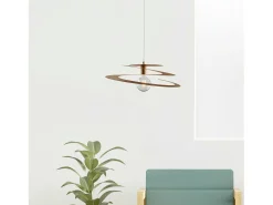 Sospensione Moderna 1 Luce Spring Ferro Laccato Oro Taglio Laser