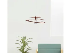 Sospensione Moderna 1 Luce Spring Ferro Laccato Rame Taglio Laser