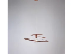 Sospensione Moderna 1 Luce Spring Ferro Laccato Rame Taglio Laser