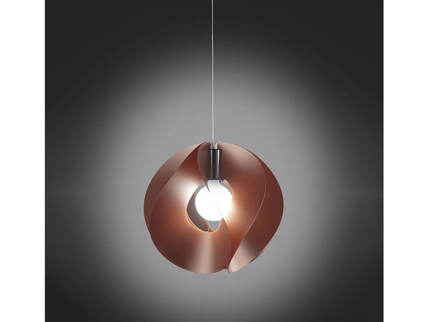 Sospensione Moderna Atom Polilux ® Rame E Metallo Cromo 1 Luce E27