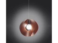 Sospensione Moderna Atom Polilux ® Rame E Metallo Cromo 1 Luce E27 D54Cm