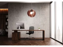 Sospensione Moderna Atom Polilux ® Rame E Metallo Cromo 1 Luce E27 D54Cm