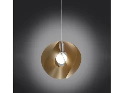Sospensione Moderna Atom Polilux ® New Gold E Metallo Cromo 1 Luce E27