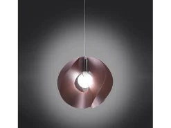 Sospensione Moderna Atom Polilux ® Pink Metal E Metallo Cromo 1 Luce E27