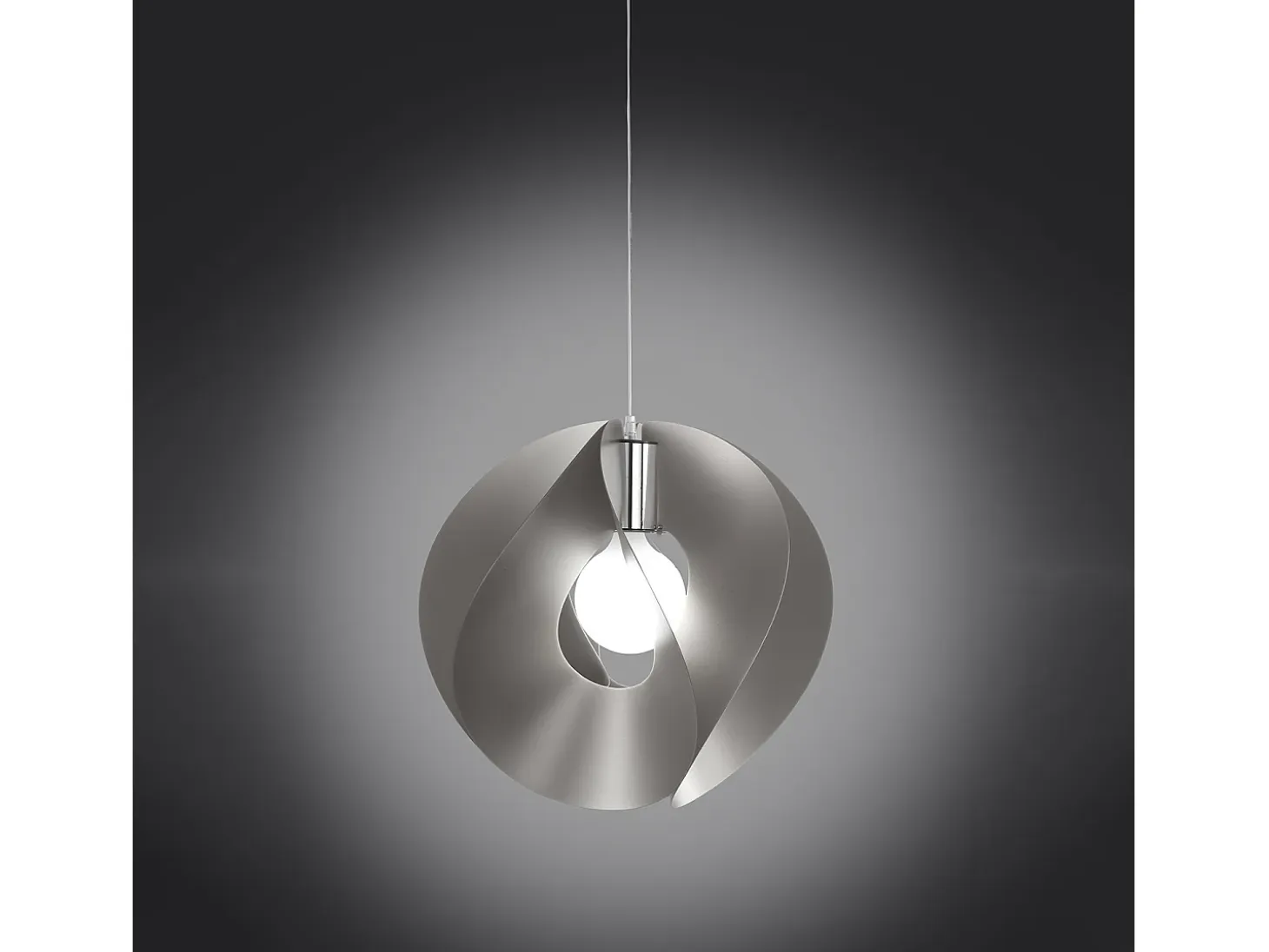 Sospensione Moderna Atom Polilux ® Argento E Metallo Cromo 1 Luce E27