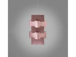 Sospensione Moderna Building Polilux ® Pink Metal E Metallo 1 Luce E27 H60Cm