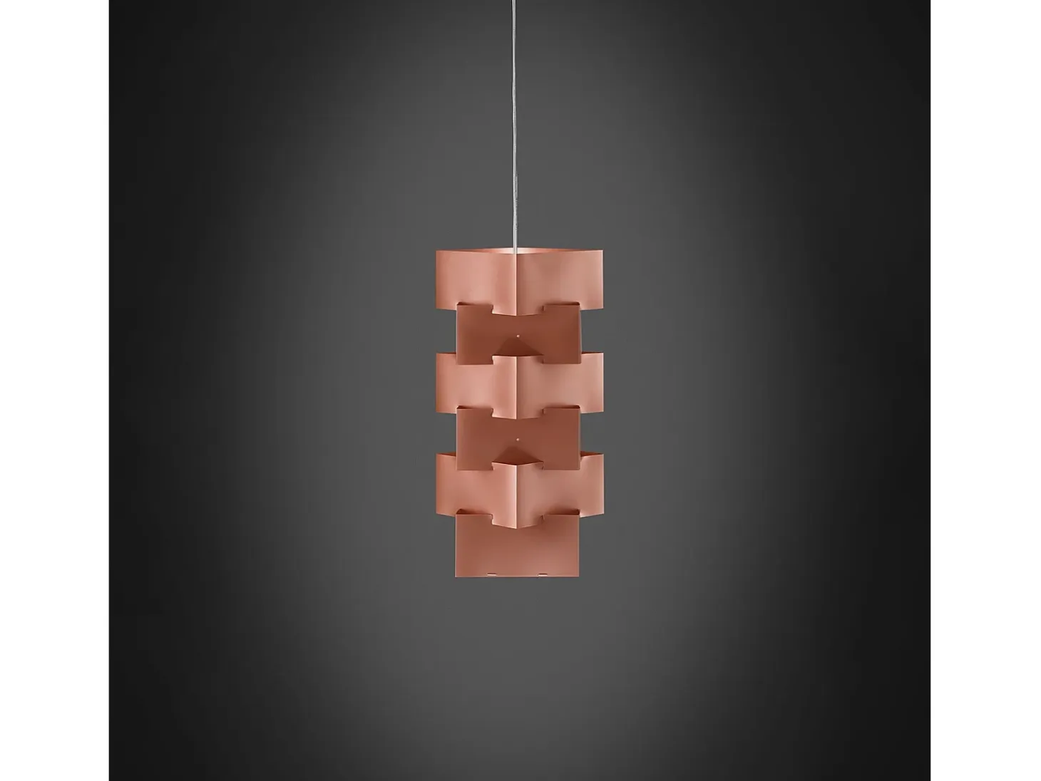 Sospensione Moderna Building Polilux ® Rame E Metallo Cromo 1 Luce E27