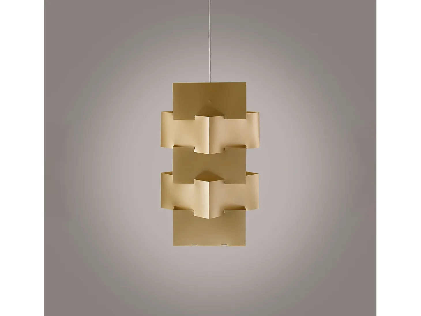 Sospensione Moderna Building Polilux ® New Gold E Metallo Cromo 1 Luce E27 H60Cm