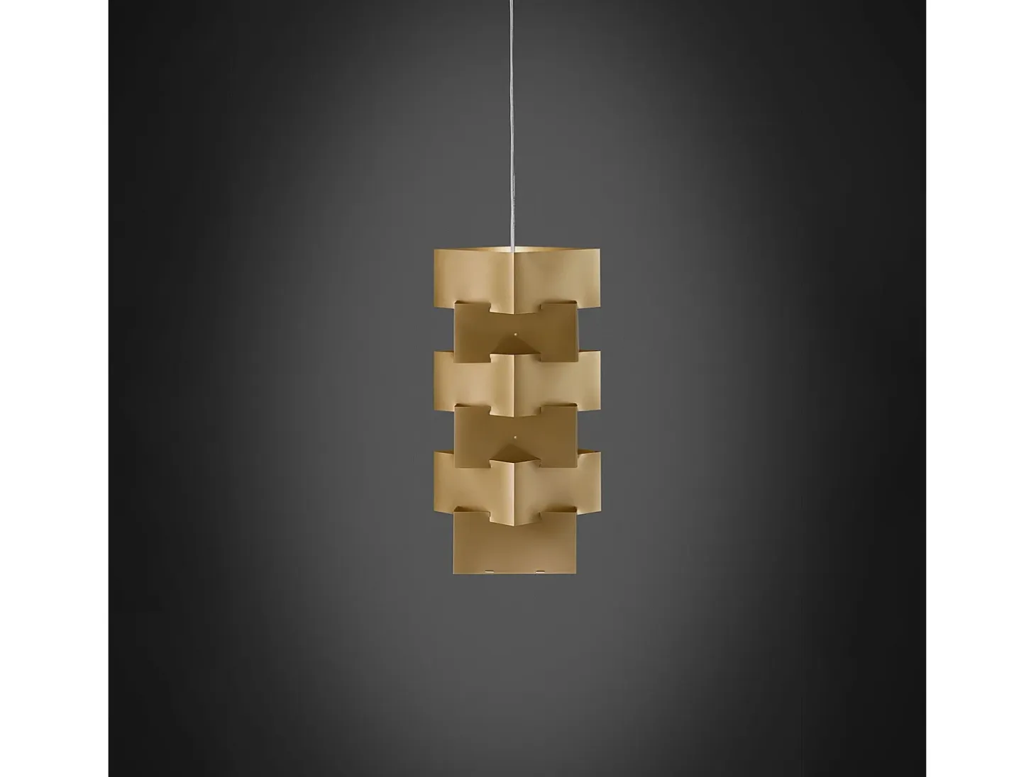 Sospensione Moderna Building Polilux ® New Gold E Metallo Cromo 1 Luce E27