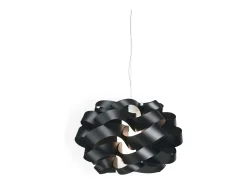 Sospensione Moderna Cloud Polilux ® Nero E Metallo Cromo 1 Luce E27 D.50Cm