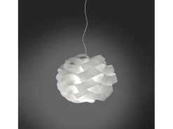 Sospensione Moderna Cloud Polilux ® Bianco E Metallo Cromo 1 Luce E14