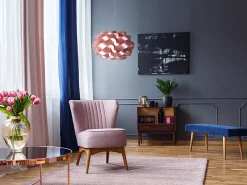 Sospensione Moderna Cloud Polilux ® Pink Metal E Metallo Cromo 1 Luce E27 D.50Cm
