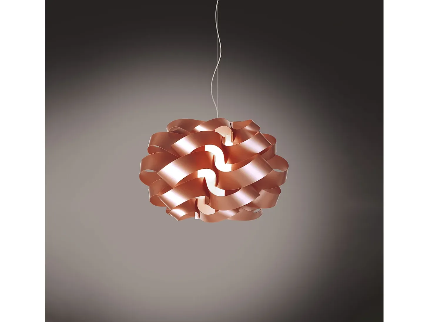 Sospensione Moderna Cloud Polilux ® Rame E Metallo Cromo 1 Luce E27 D.50Cm