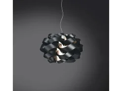Sospensione Moderna Cloud Polilux ® Nero E Metallo Cromo 1 Luce E14