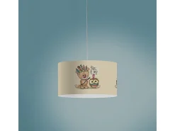 Sospensione Moderna Decokids Polilux ® Grafica Indiano 1 Luce E27 D40Cm