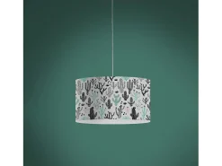Sospensione Moderna Decolight Polilux ® Grafica Cactus 1 Luce E27 D40Cm