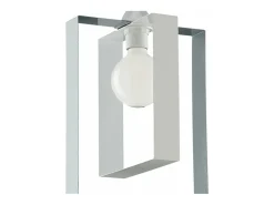 Sospensione Moderna Duplo 1 Luce Ferro Laccato Bianco E Grigio