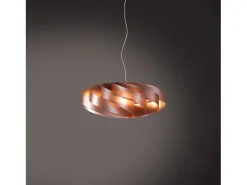 Sospensione Moderna Flat Polilux ® Rame E Metallo Cromo 1 Luce E14