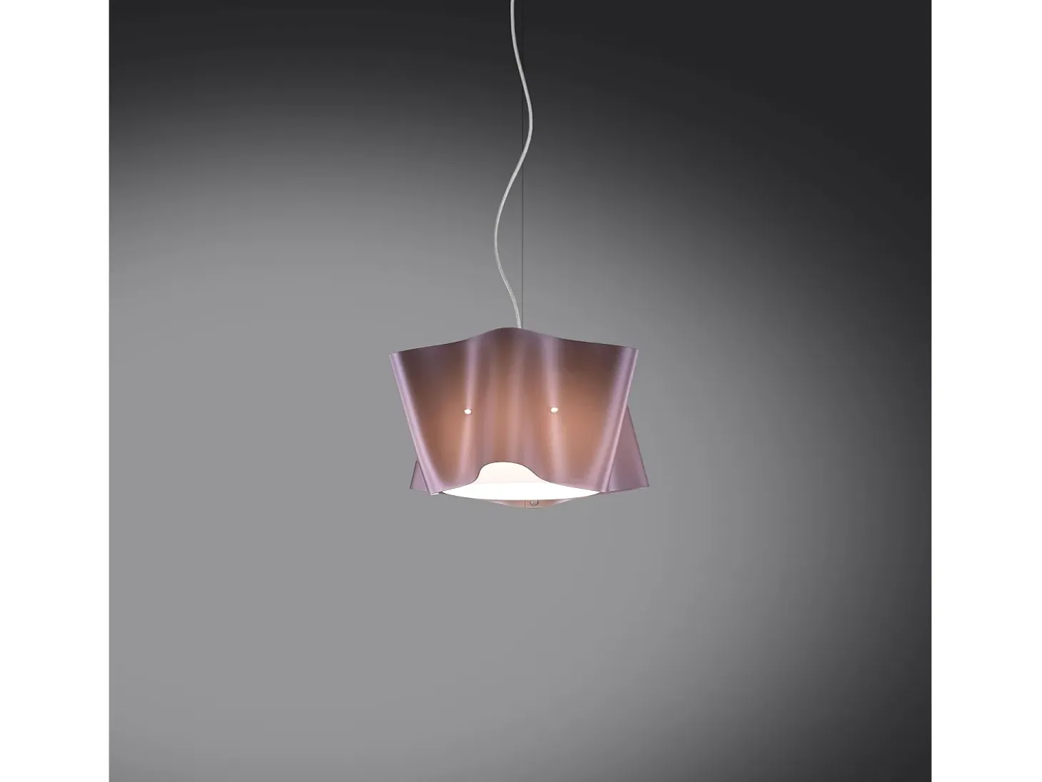 Sospensione Moderna Folio Polilux ® Pink Metal E Metallo Cromo 1 Luce E27
