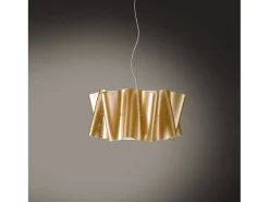 Sospensione Moderna Folio Polilux ® New Gold E Metallo Cromo 1 Luce E27 D50Cm