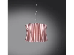 Sospensione Moderna Folio Polilux ® Pink Metal E Metallo Cromo 1 Luce E27 D40Cm