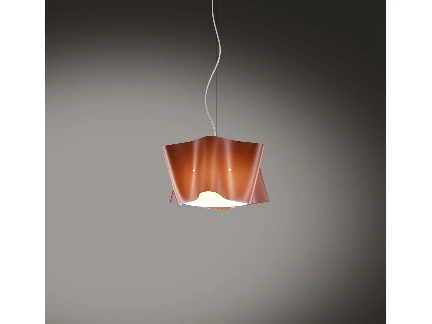 Sospensione Moderna Folio Polilux ® Rame E Metallo Cromo 1 Luce E27