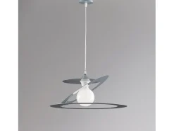 Sospensione Moderna Geko 1 Luce Ferro Taglio Laser Grigio