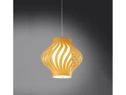 Sospensione Moderna Helios Larga Polilux ® Ocra Pastello 1 Luce E27