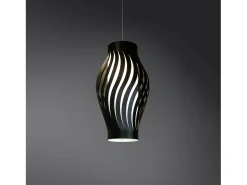 Sospensione Moderna Helios Polilux ® Nero 1 Luce E27 H40Cm