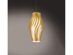 Sospensione Moderna Helios Polilux ® New Gold 1 Luce E27 H61Cm