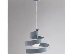 Sospensione Moderna Helix 1 Luce In Ferro Laccato Grigio
