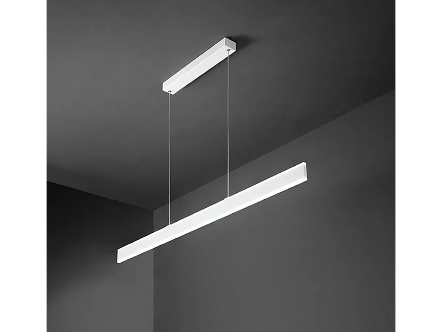 Sospensione Moderna Kante Metallo Bianco Acrilico Led 48W 3000K