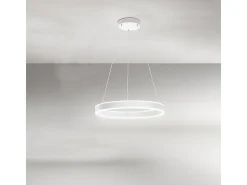 Sospensione Moderna Kirko Metallo Bianco Led 48W 3000K