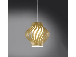 Sospensione Moderna Larga Helios Polilux ® New Gold 1 Luce E27