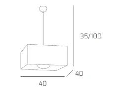 Sospensione Moderna Lift Metallo Cromo 1 Luce E27