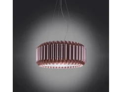Sospensione Moderna Louise Polilux ® Pink Metal E Metallo Cromo 1 Luce E27 D60Cm