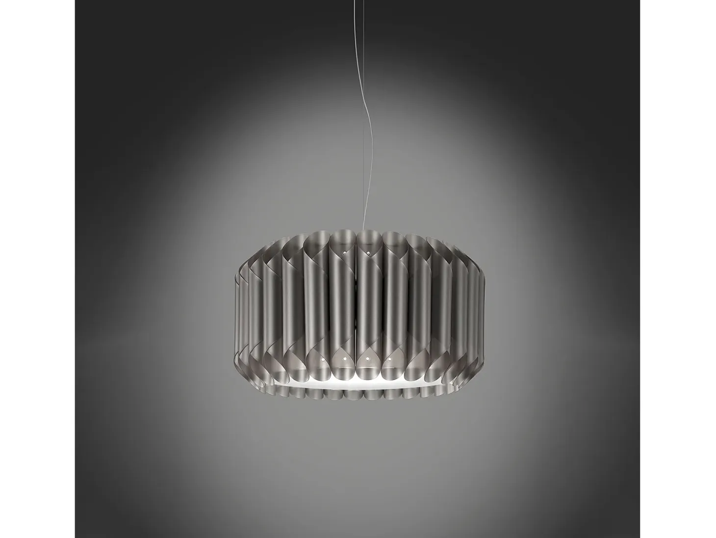 Sospensione Moderna Louise Polilux ® Argento E Metallo Cromo 1 Luce E27