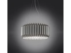 Sospensione Moderna Louise Polilux ® Argento E Metallo Cromo 1 Luce E27 D60Cm