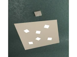 Sospensione Moderna Note Metallo Sabbia 6 Luci Gx53