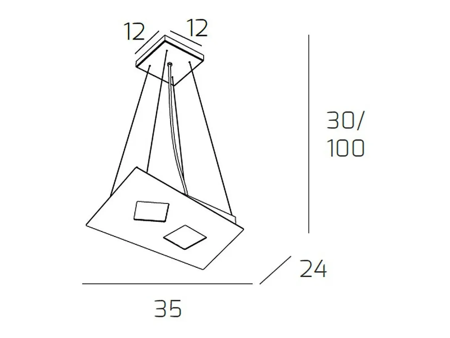 Sospensione Moderna Note Metallo Sabbia 2 Luci Gx53