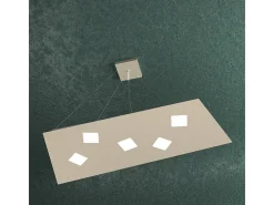 Sospensione Moderna Note Metallo Sabbia 5 Luci Gx53