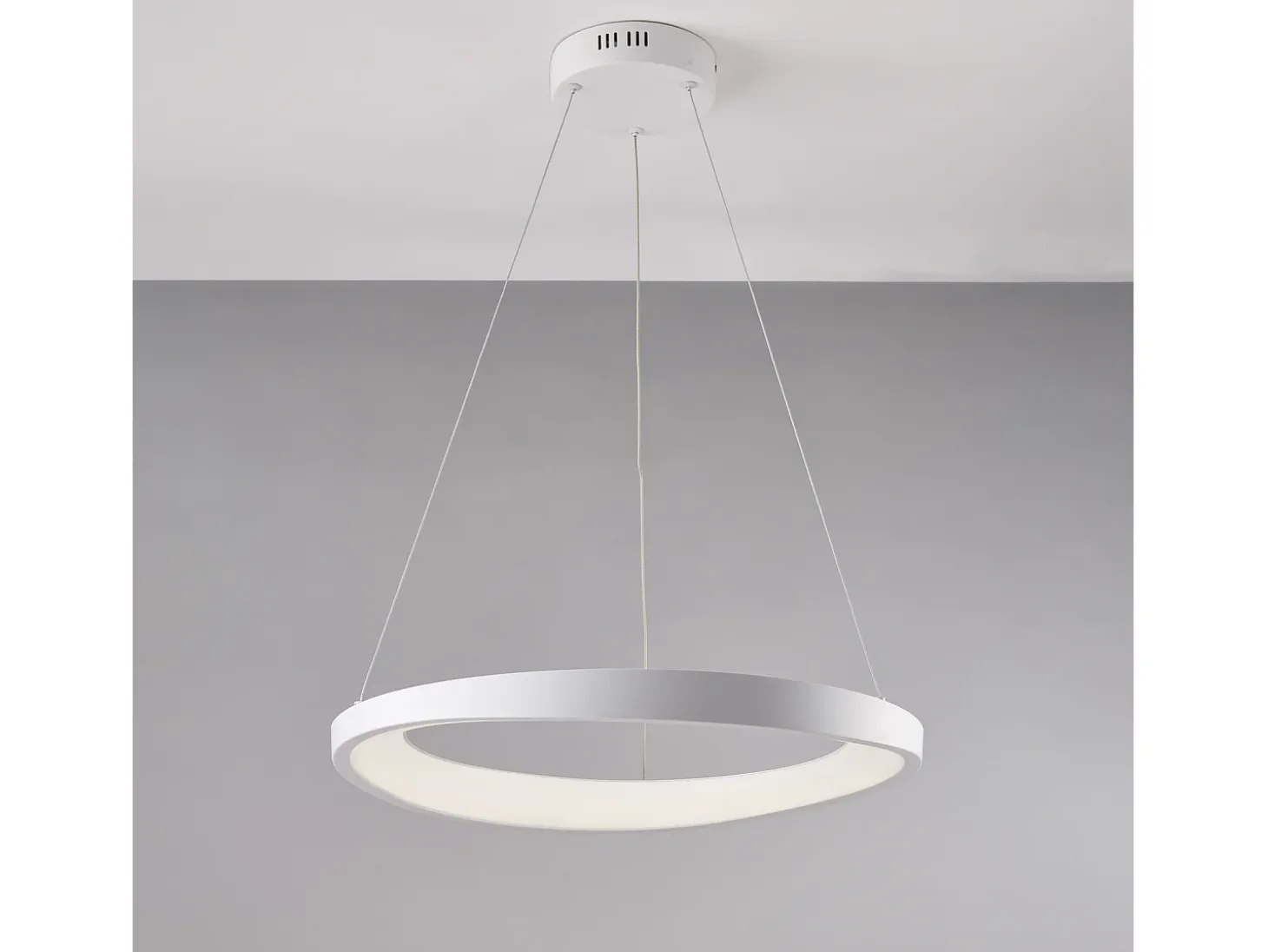 Sospensione Moderna Perth In Plastica Bianca Con Led Integrato 32W 4000K