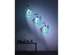 Sospensione Moderna Peter Pan Polilux ® Azzurro Peter Pan Acquamarina 1 Luce E27