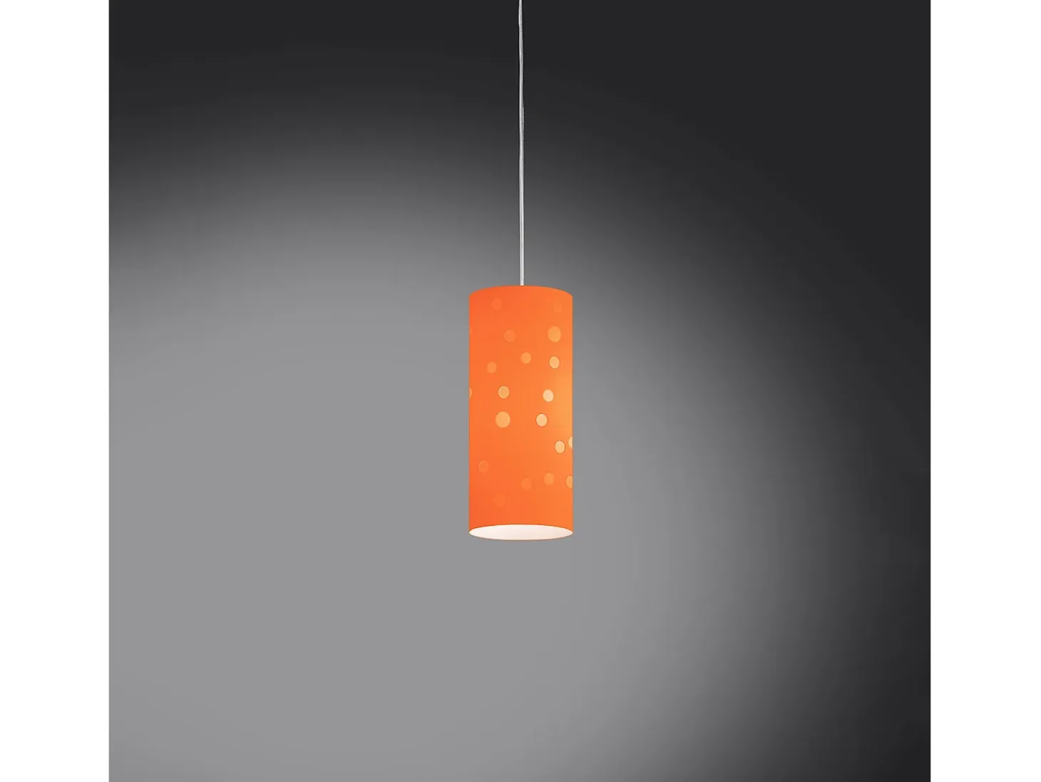 Sospensione Moderna Pois Polilux ® Arancione Materie Plastiche Bianco 1 Luce E27