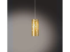 Sospensione Moderna Pois Polilux ® New Gold Materie Plastiche Bianco 1 Luce E27